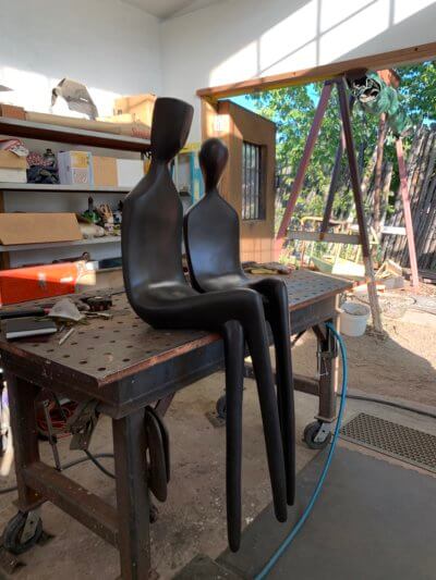 Outdoor sculpture, The Two of Us 56 inch