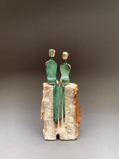 Elegant Couple: Green Patina