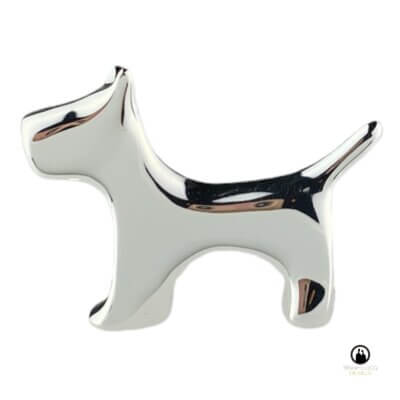 silver terrier dog