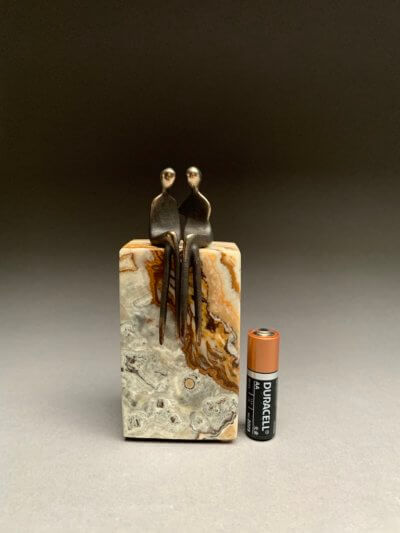 Lesbian couple sculpture Two women in love