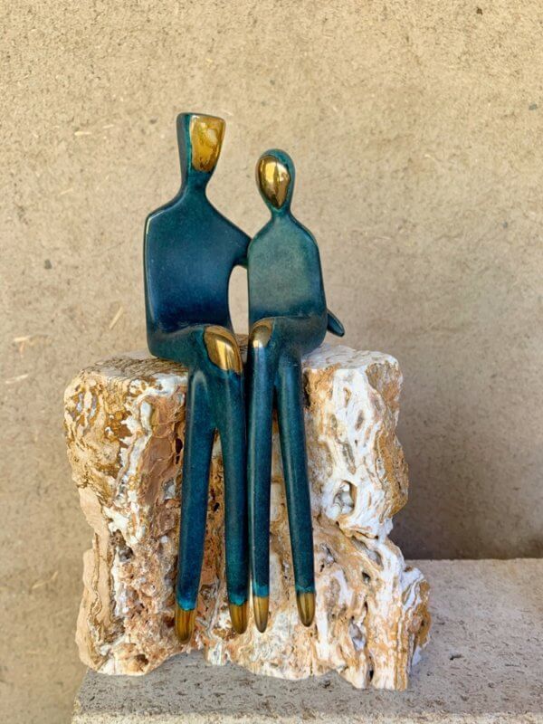 Sit Next to Me - couple sculpture