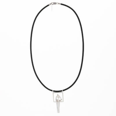 Close to me pendant with leather cord