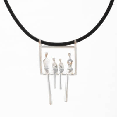 sterling family of four pendant