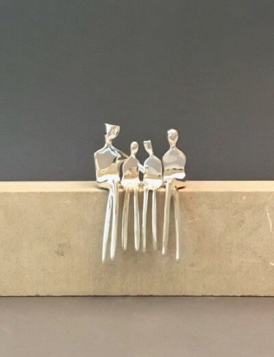 Family of four Caress silver front no base