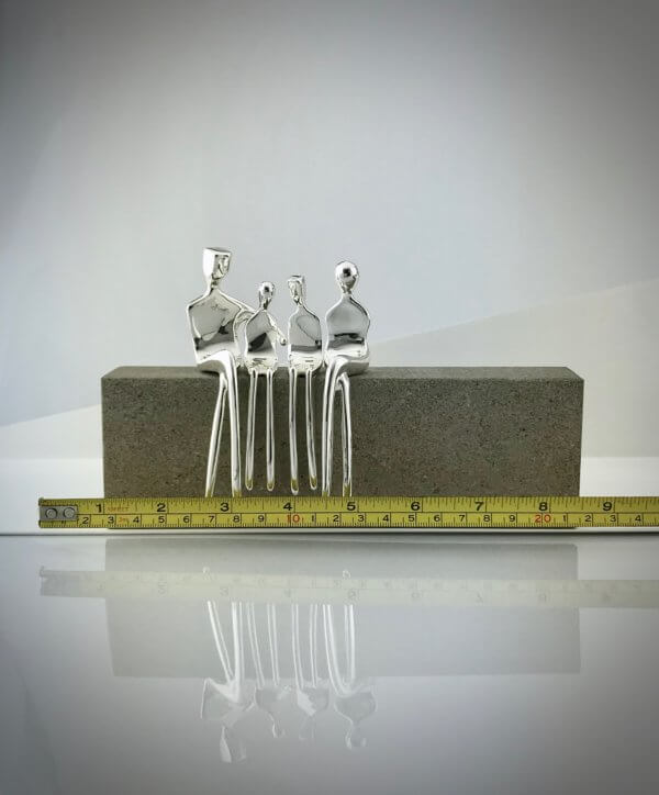 Family of four caress silver tape measure