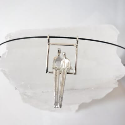 Close to me pendant in silver, Yenny Cocq Design