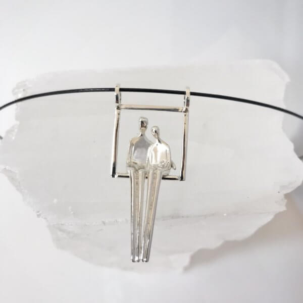 Close to me pendant in silver, Yenny Cocq Design