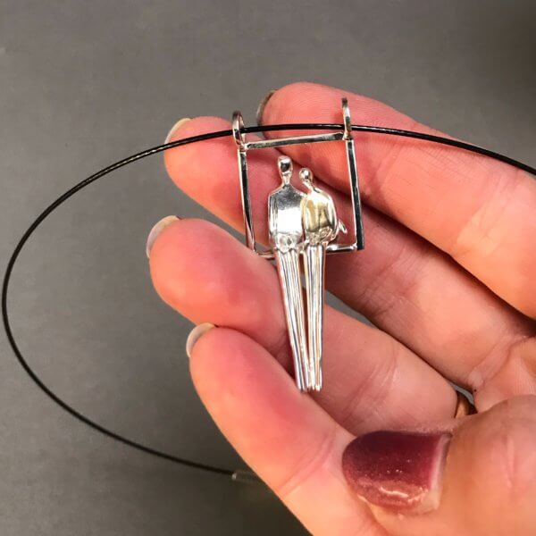 Close to me pendant in silver