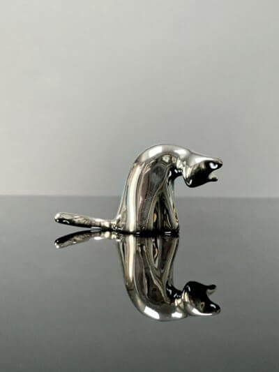 Grooming Cat Sculpture