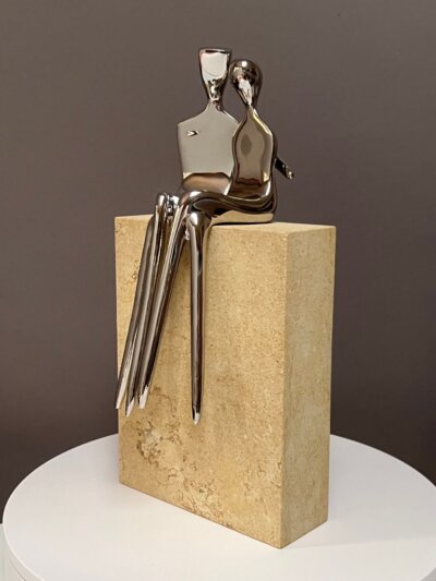 Stainless steel sculpture Caress 10"