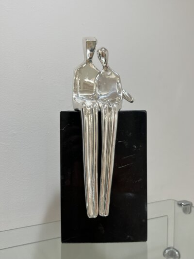 elektroformed gloss silver sculpture