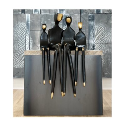 outdoor family of 4 sculpture
