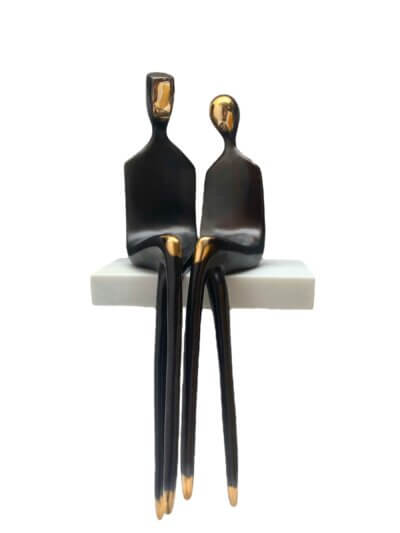 Romantic Contemporary bronze sculpture by Yenny Cocq, Santa Fe