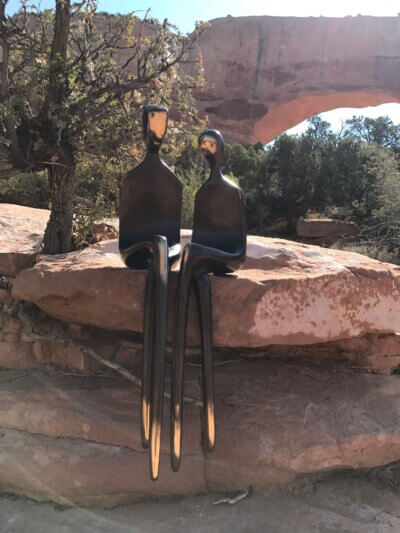 Arches bronze sculpture by Yenny Cocq