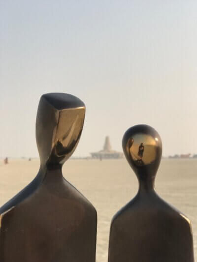 The Two of Us sculpture at Burningman