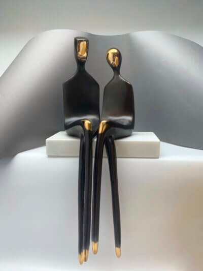 The Two Of Us, bronze sculpture in Santa Fe