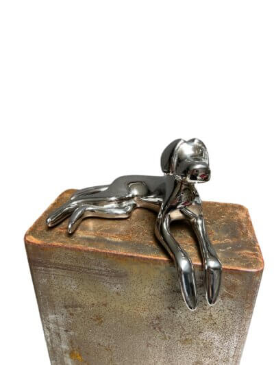 Steel dog sculpture